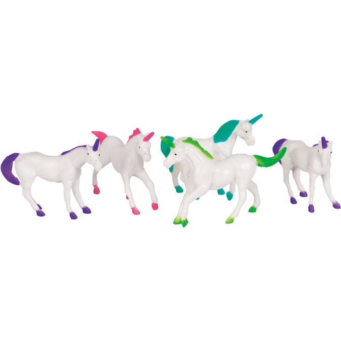 8 pequeos unicornios (7 cm) - Plstico 