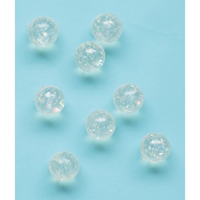 8 Pelotas Saltarinas Lentejuelas Cristal (3 cm) 