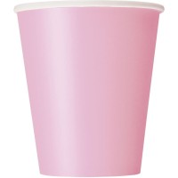 8 vasos rosa plido