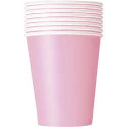 8 vasos rosa plido. n1