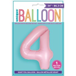 Globo gigante rosa mate - Nmero 4. n1