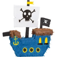 Piata de barco pirata azul modelo 3d