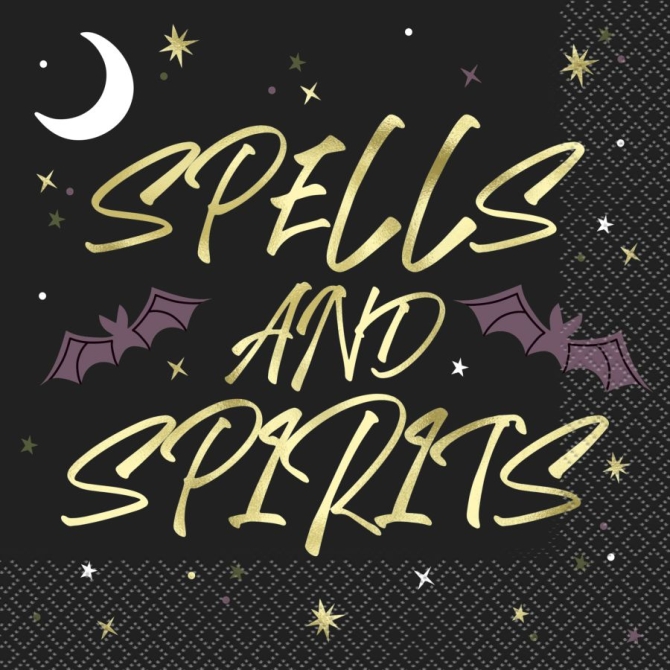 16 servilletas de Halloween Celestiales Spells and Spirits 