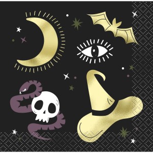 16 Pequeas Servilletas Celestiales de Halloween