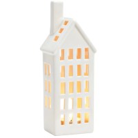 Portavelas Casa Blanca 22 cm - Porcelana