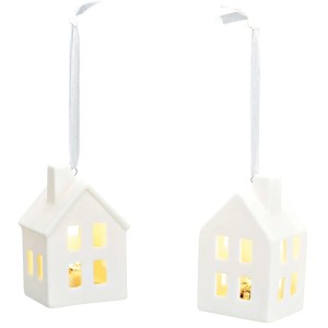 Lmpara colgante House con LED 9 cm - Porcelana