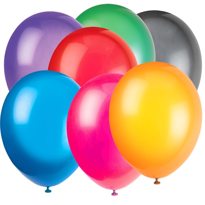 50 globos de cristal multicolor 