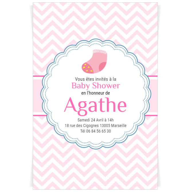 Invitacin para personalizar - Baby Shower Nia 