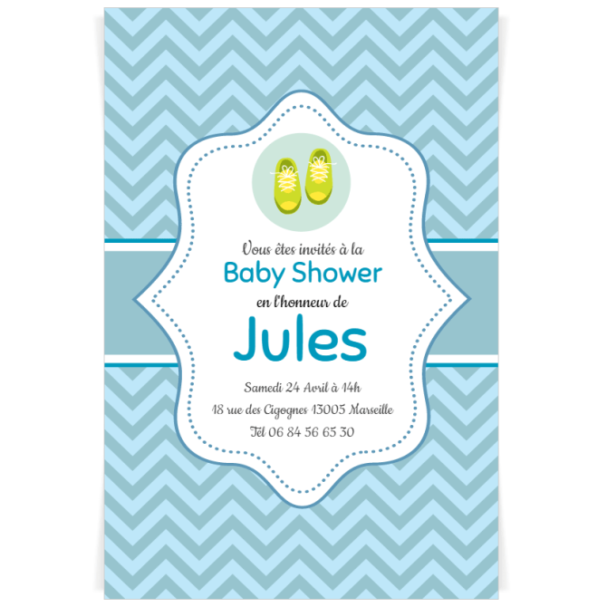 Invitacin para personalizar - Baby Shower Nio 