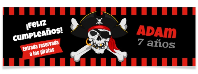 Bandera personalizada - skull pirate 