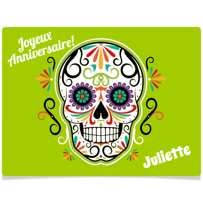 Fotocroc rectngulo para personalizar - Calavera 