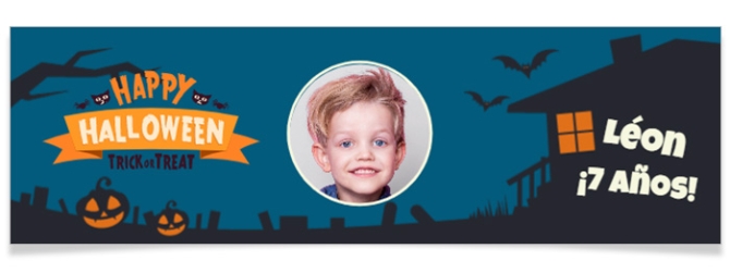 Bandera personalizada - Halloween Haunted House Photo 