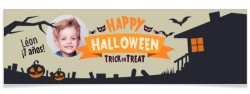 Bandera personalizada - Halloween Haunted House Photo. n1