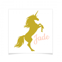 8 Tatuajes para personalizar - Gold Unicorn