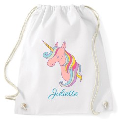 Bolsa de actividades para personalizar - Unicornio Arco Iris. n1