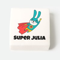 12 Malvaviscos personalizados - Super conejito