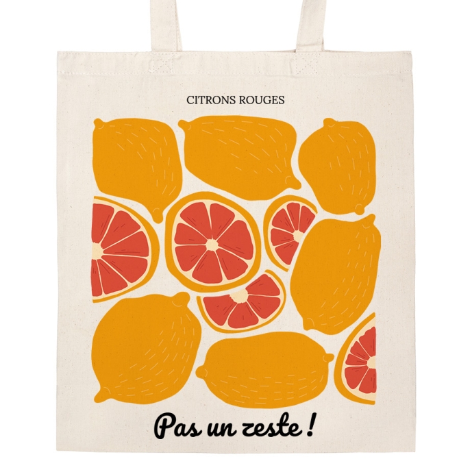 Tote bag para personalizar - Citrons rouges 