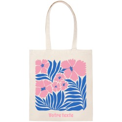 Tote bag para personalizar - Flores tropicales rosas. n2