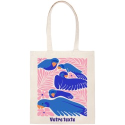 Bolsa de mano personalizable - Loros azules. n2