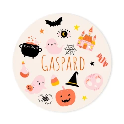 Discos de cupcakes para personalizar - Halloween Groovy. n2