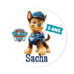 Discos de cupcakes para personalizar - Paw Patrol Chase. n2