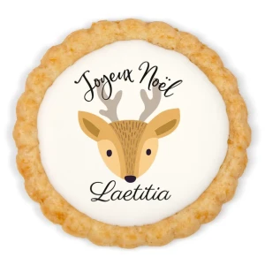 Galleta personalizada - Cervatillo de Navidad