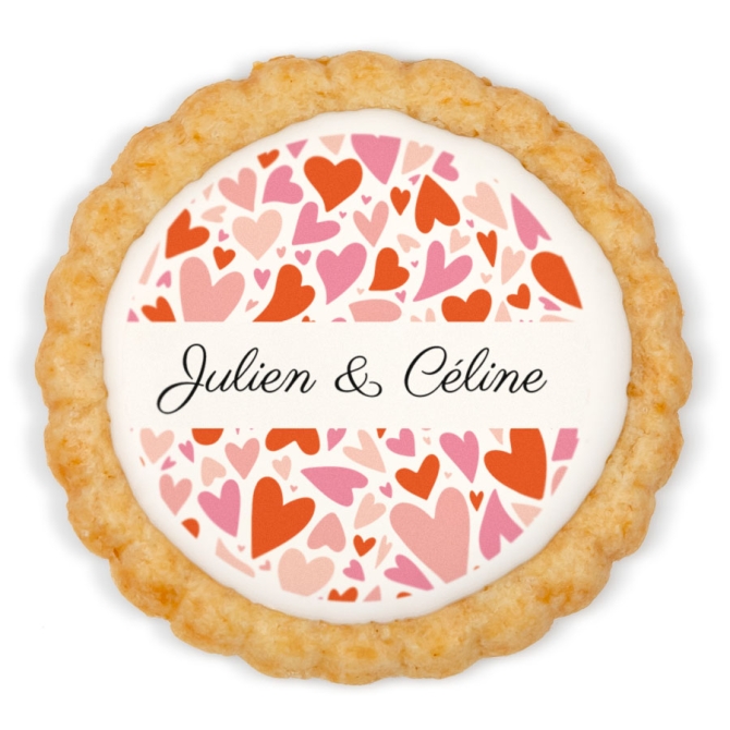 Galleta personalizada - Corazones 