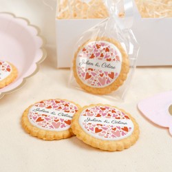 Galleta personalizada - Corazones. n1