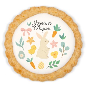 Galleta personalizada - Conejito de Pascua