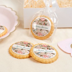 Galleta personalizada - Peonas. n1