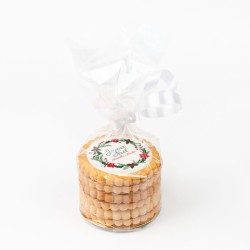 Galleta personalizada - Flores navideas. n3