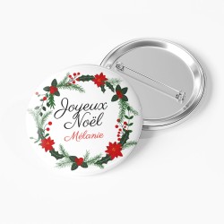 Chapa para personalizar - Corona de Navidad. n1