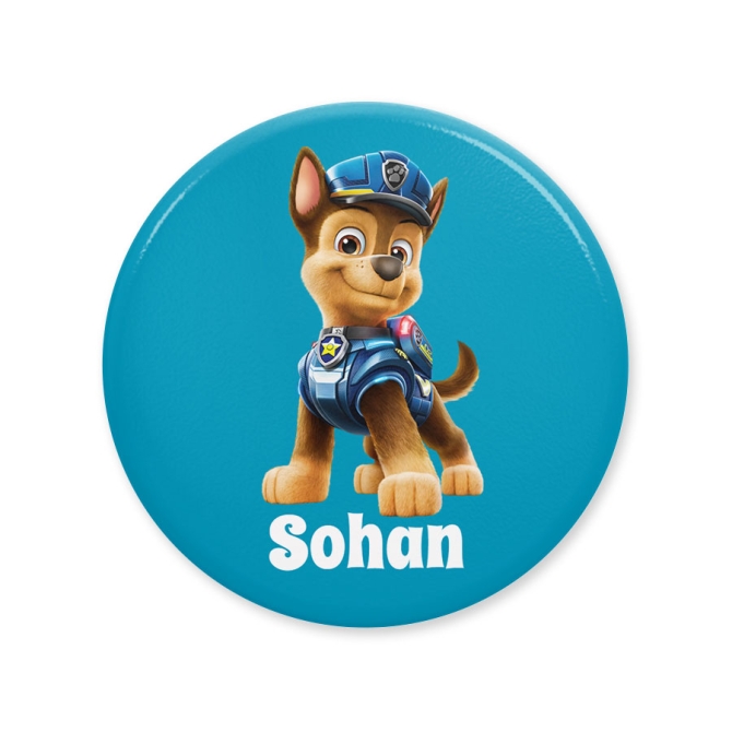 Chapa para personalizar - Paw Patrol Chase 