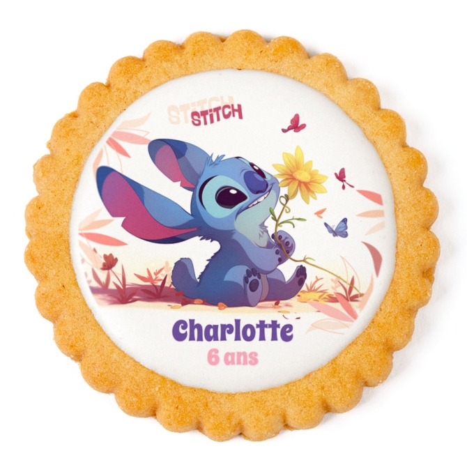 Galleta personalizada - Stitch Butterfly 