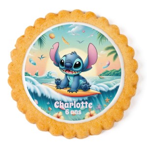 Galleta personalizada - Stitch Hawaii