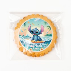 Galleta personalizada - Stitch Hawaii. n4