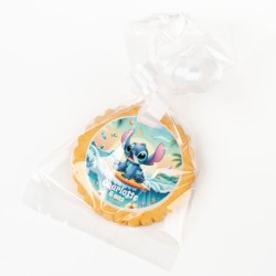 Galleta personalizada - Stitch Hawaii. n5